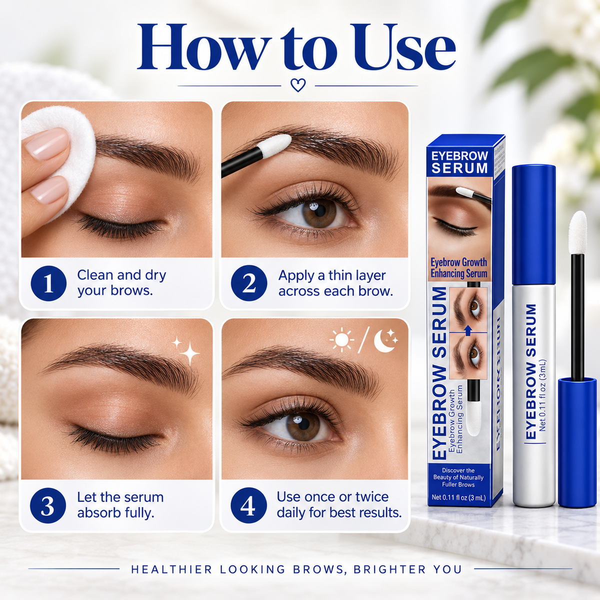 Eyebrow Growth Serum for Fuller & Thicker Brows