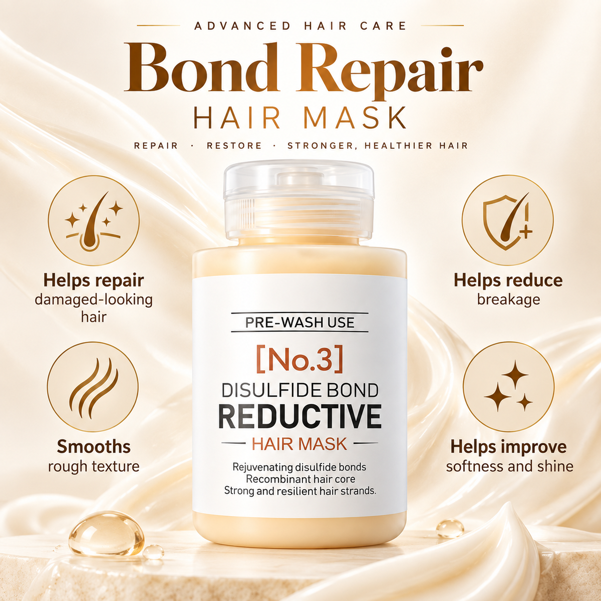 Disulfide Bond Reductive Hair Mask with Keratin