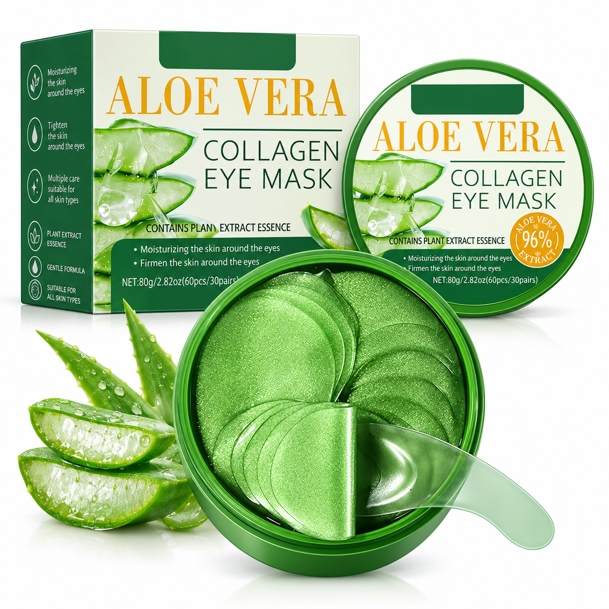 Aloe Vera Collagen Under Eye Patches for Dark Circles