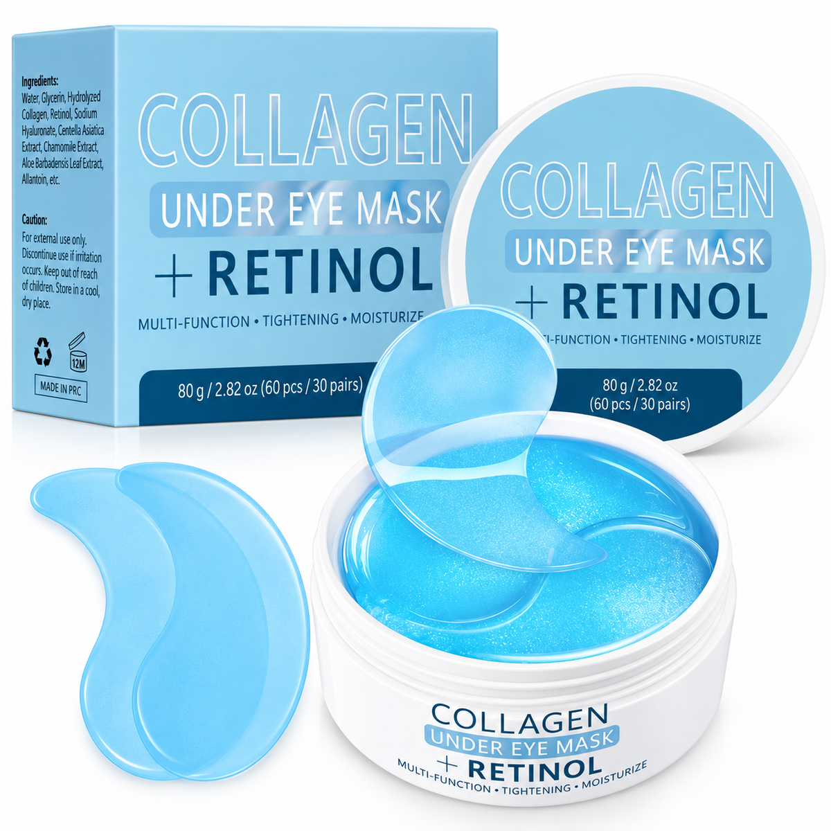 Under Eye Patches for Dark Circles with Collagen + Retinol