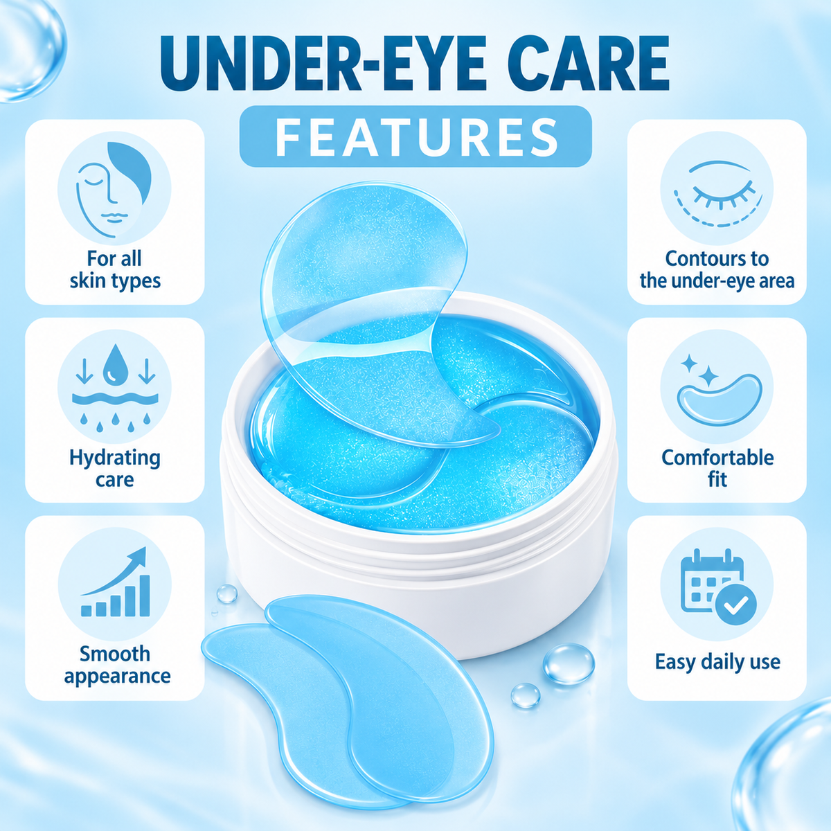 Under Eye Patches for Dark Circles with Collagen + Retinol