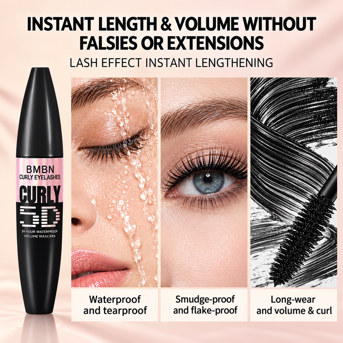 BMBN Curly 5D Waterproof Volumizing & Lengthening Mascara