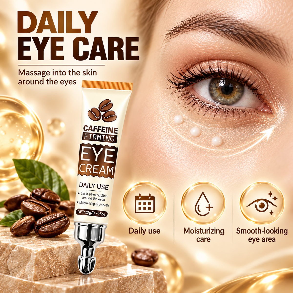 Caffeine Firming Eye Cream for Dark Circles & Puffiness