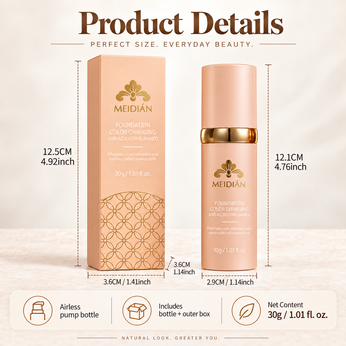 Color Changing Liquid Foundation Makeup for Natural Coverage
