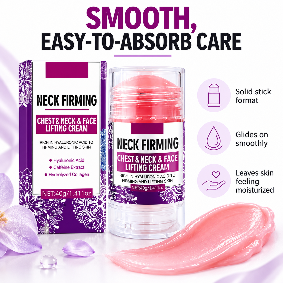 Neck Firming Cream Stick, Lifting Cream for Face and Chest