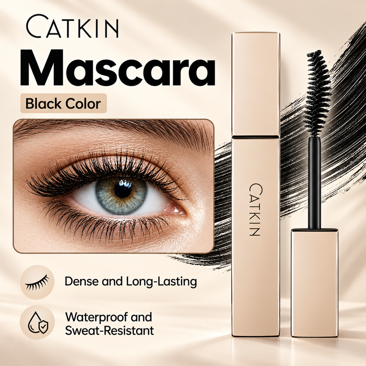 CATKIN Chic Luxury Mascara for Lengthening & Waterproof Wear
