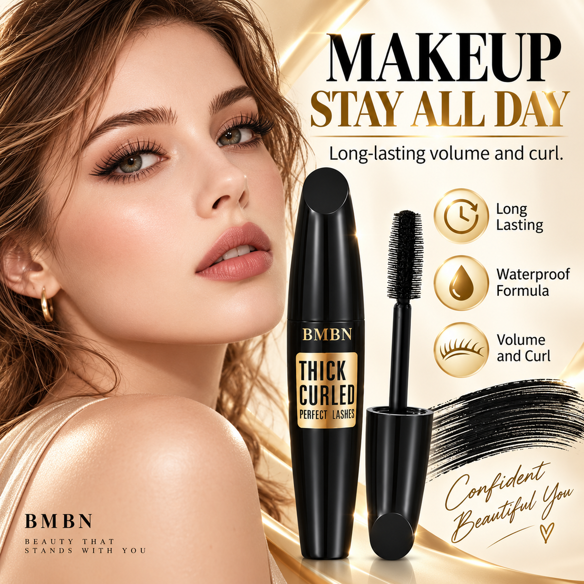 BMBN Thick Curled Mascara for Volume & Length
