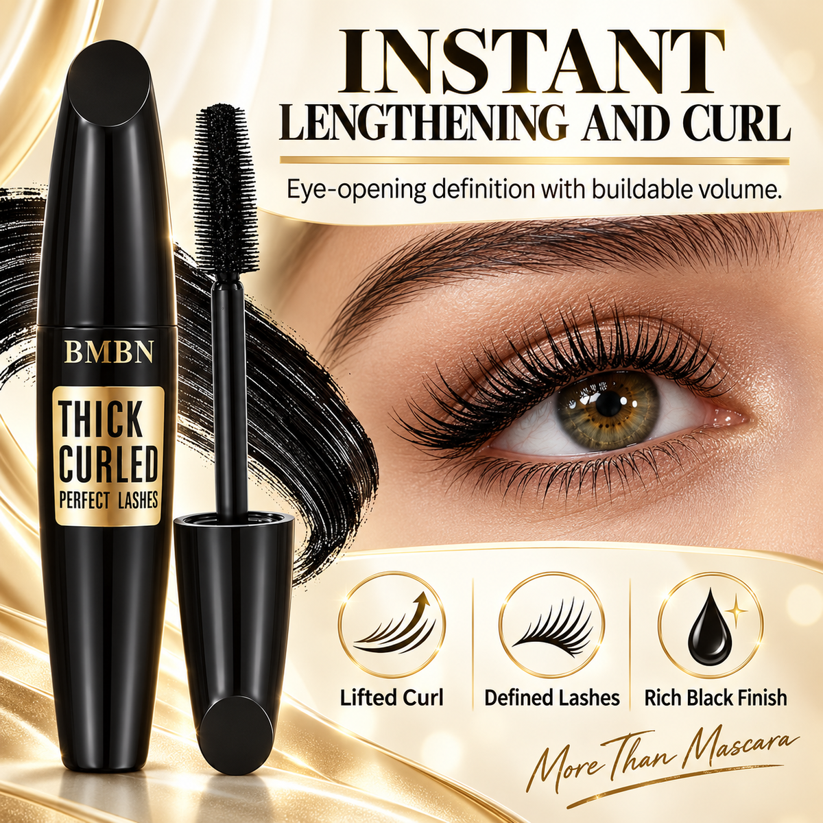 BMBN Thick Curled Mascara for Volume & Length