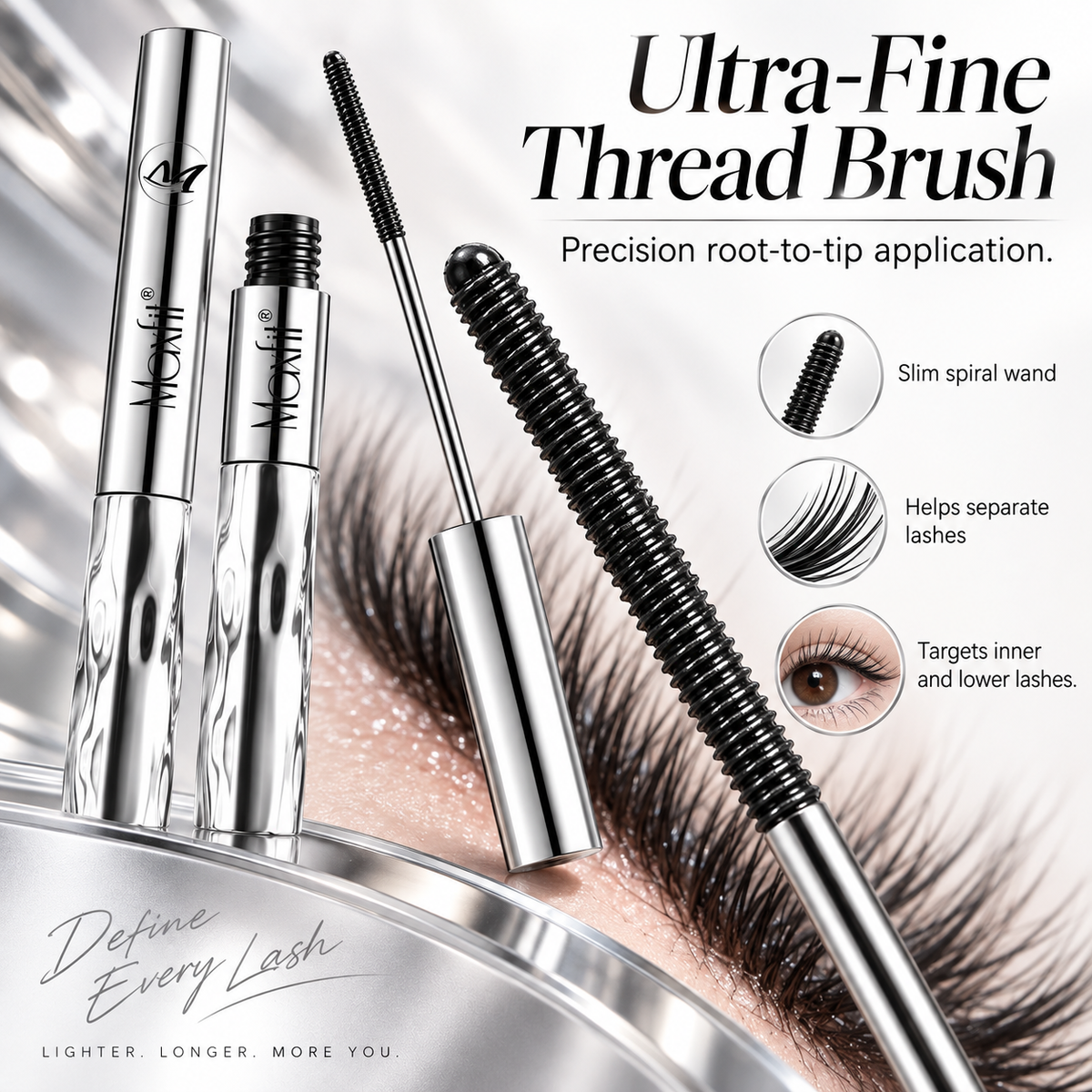 Maxfit Steel Tube Mascara for Waterproof Wear & Lengthening