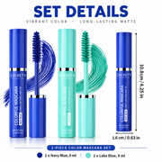 SHCOETY Colorful Mascara Navy Blue & Green Set