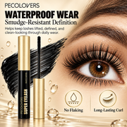 PECOLOVERS Super Eyelash Mascara, Waterproof Volume & Length