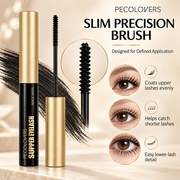 PECOLOVERS Super Eyelash Mascara, Waterproof Volume & Length