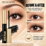 PECOLOVERS Super Eyelash Mascara, Waterproof Volume & Length