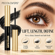 PECOLOVERS Super Eyelash Mascara, Waterproof Volume & Length