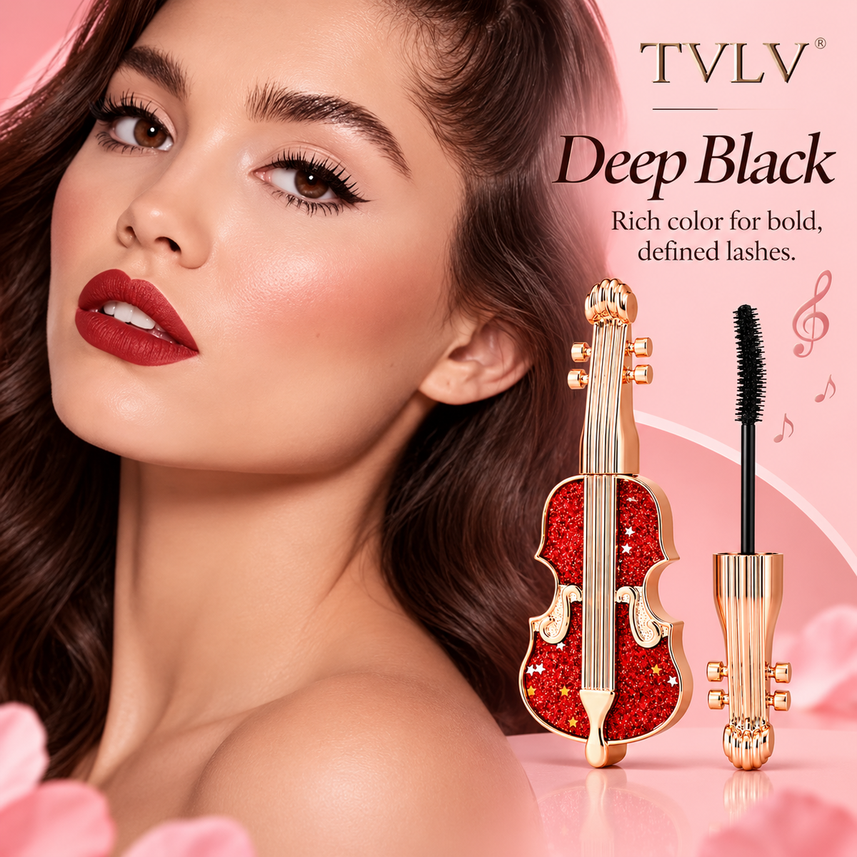 TVLV Violin Mascara for Length, Volume & Waterproof Wear