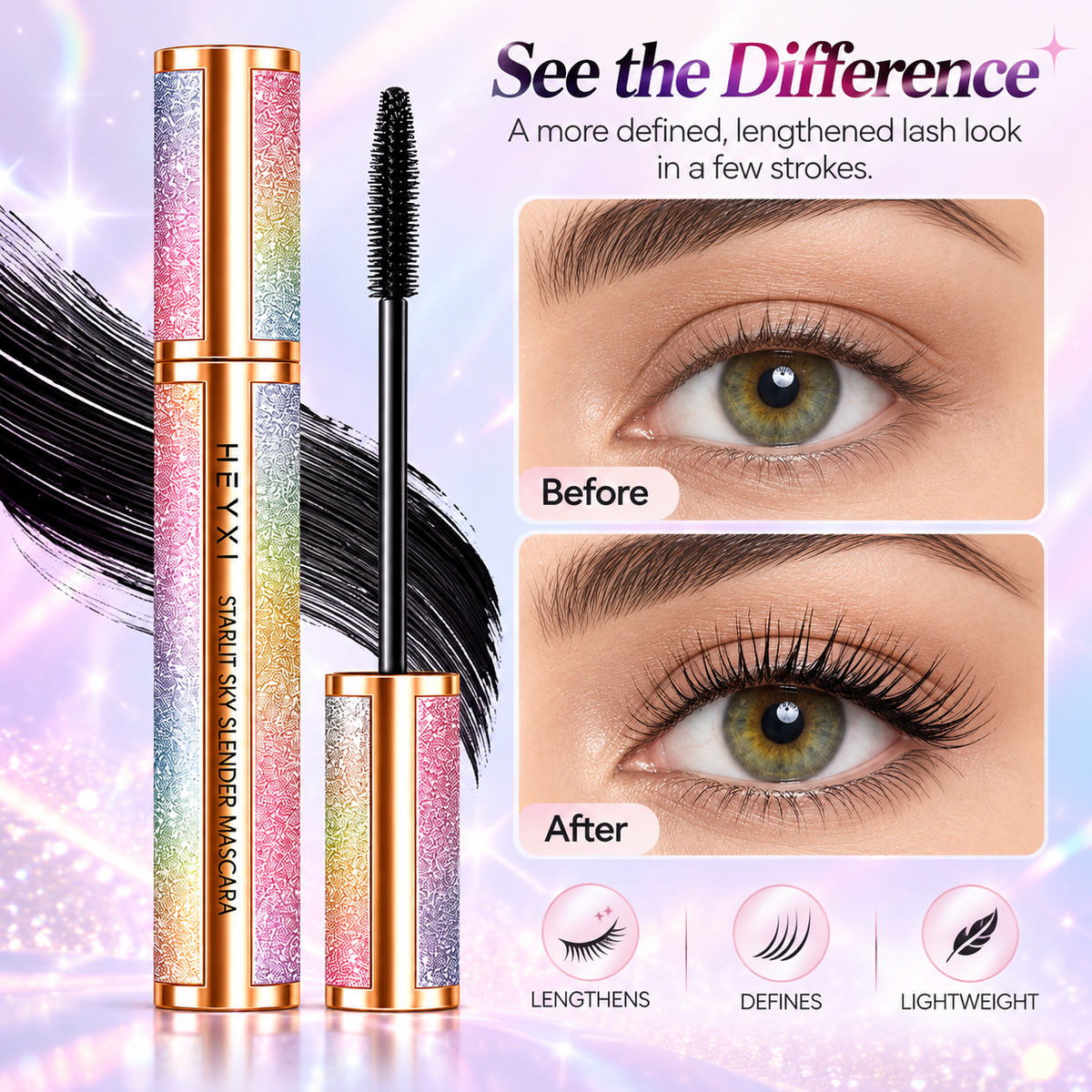 HEYXI Starlit Sky Slender Mascara Waterproof & Lengthening