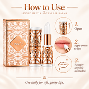 LINNSZ Hydrating Lip Balm for Dry Lips, Glossy Finish