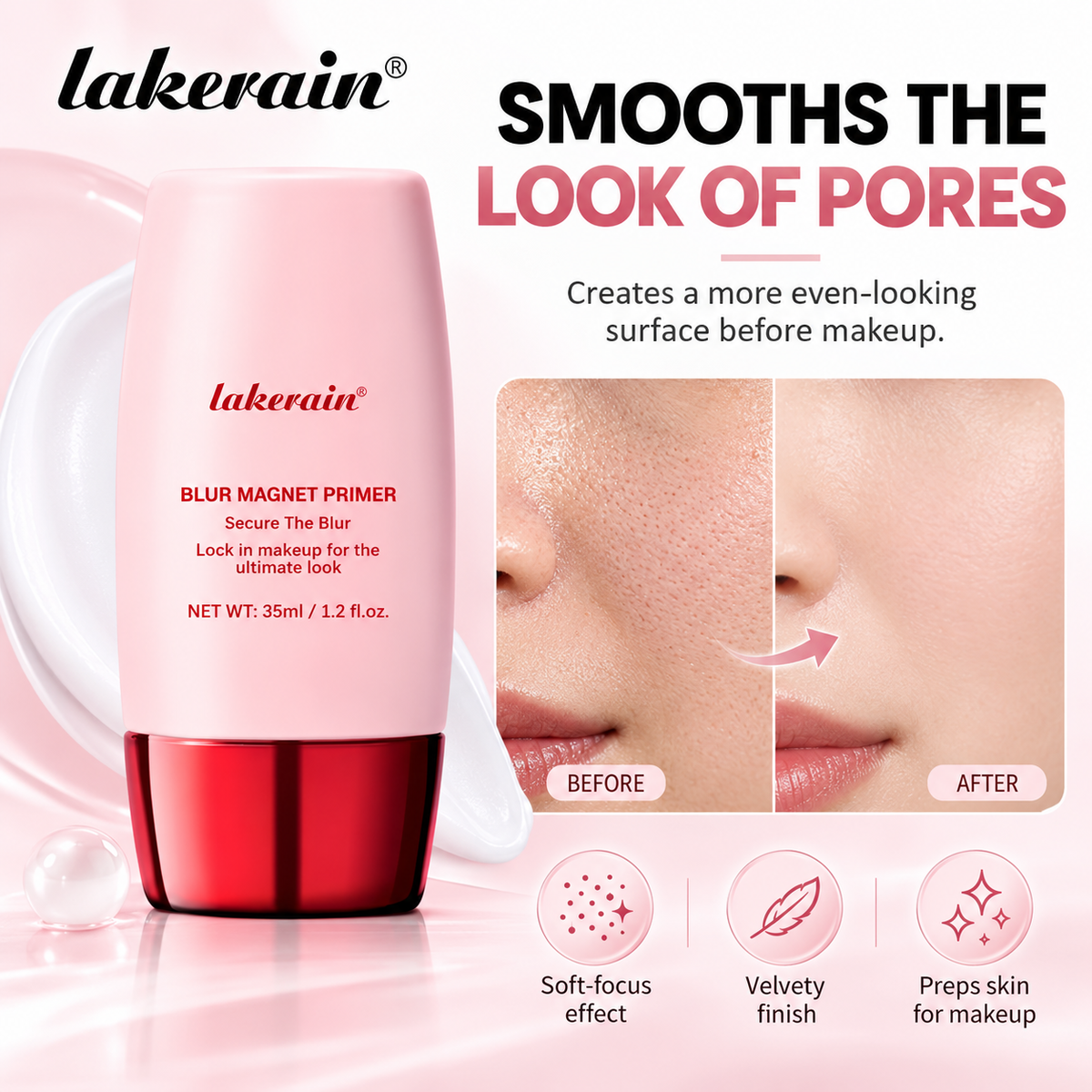 Lakerain Blur Magnet Primer Pore Blurring Makeup Primer