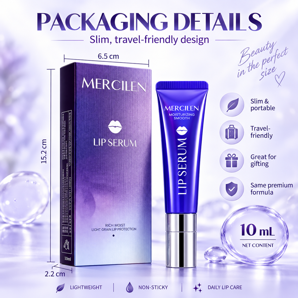 MERCILEN Moisturizing Smooth Lip Serum for Dry Lips