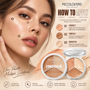 PECOLOVERS 3-Color Cream Concealer Correction Palette