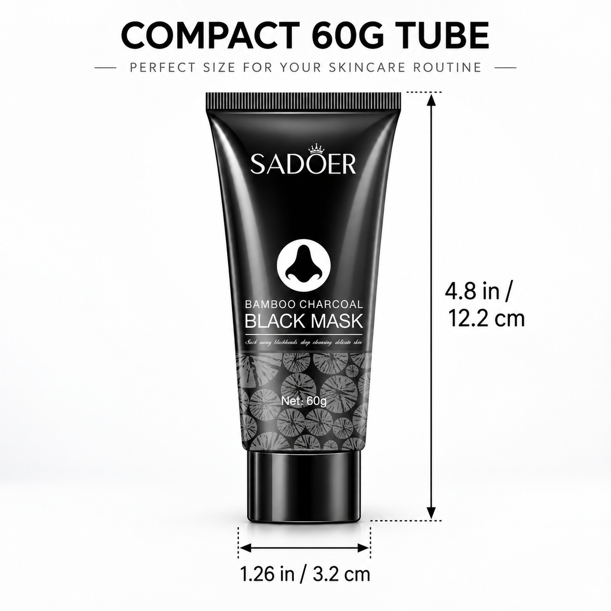 SADOER Bamboo Charcoal Black Mask, Peel Off Face Mask
