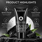 SADOER Bamboo Charcoal Black Mask, Peel Off Face Mask