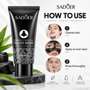 SADOER Bamboo Charcoal Black Mask, Peel Off Face Mask