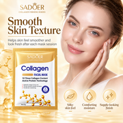 SADOER Collagen Face Mask 10 Pack Hydrating & Anti-Aging Care