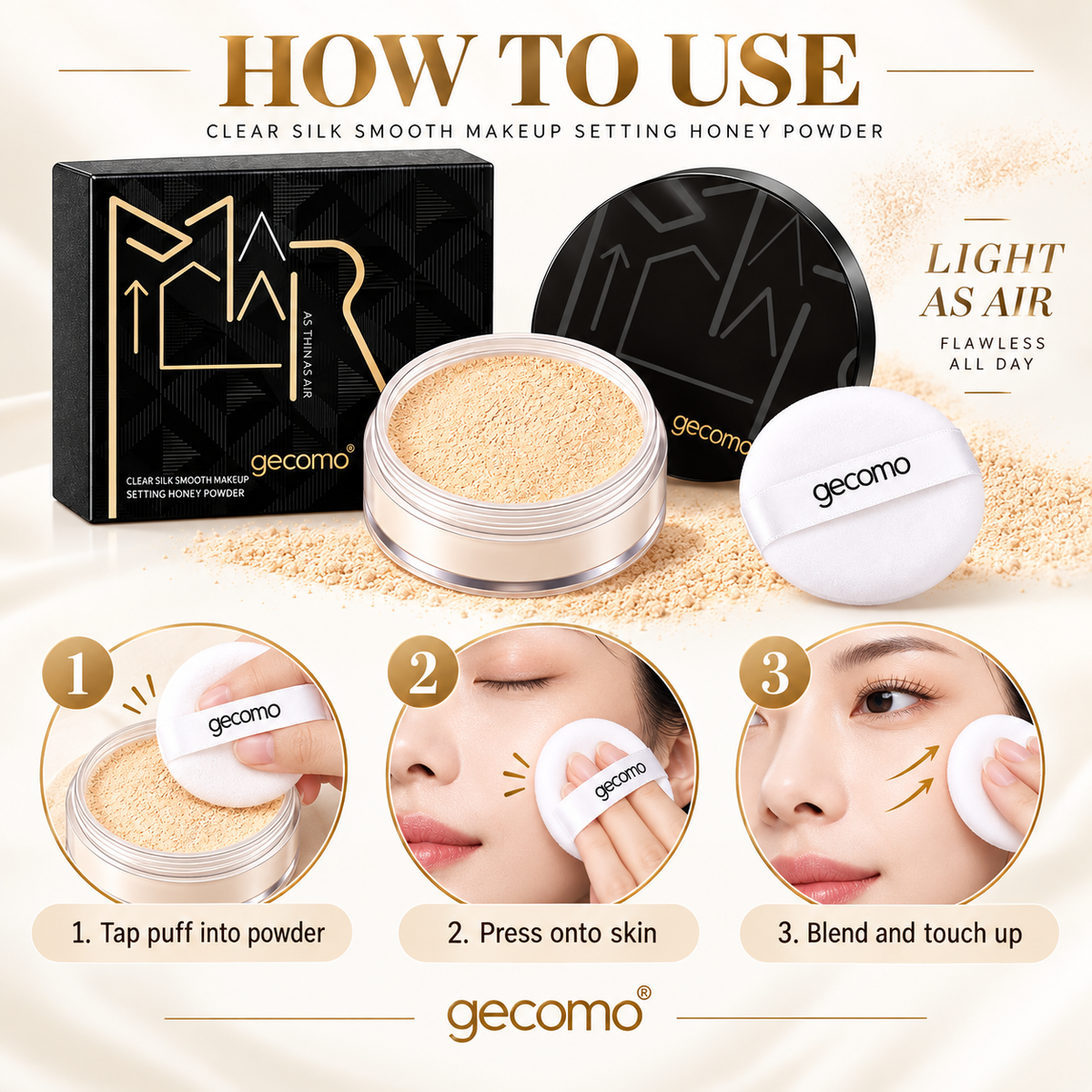 GECOMO Setting Powder Oil Control Matte Finish