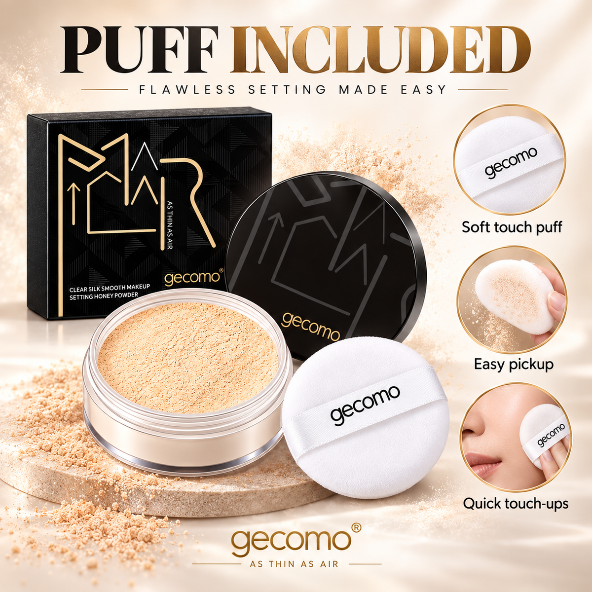 GECOMO Setting Powder Oil Control Matte Finish