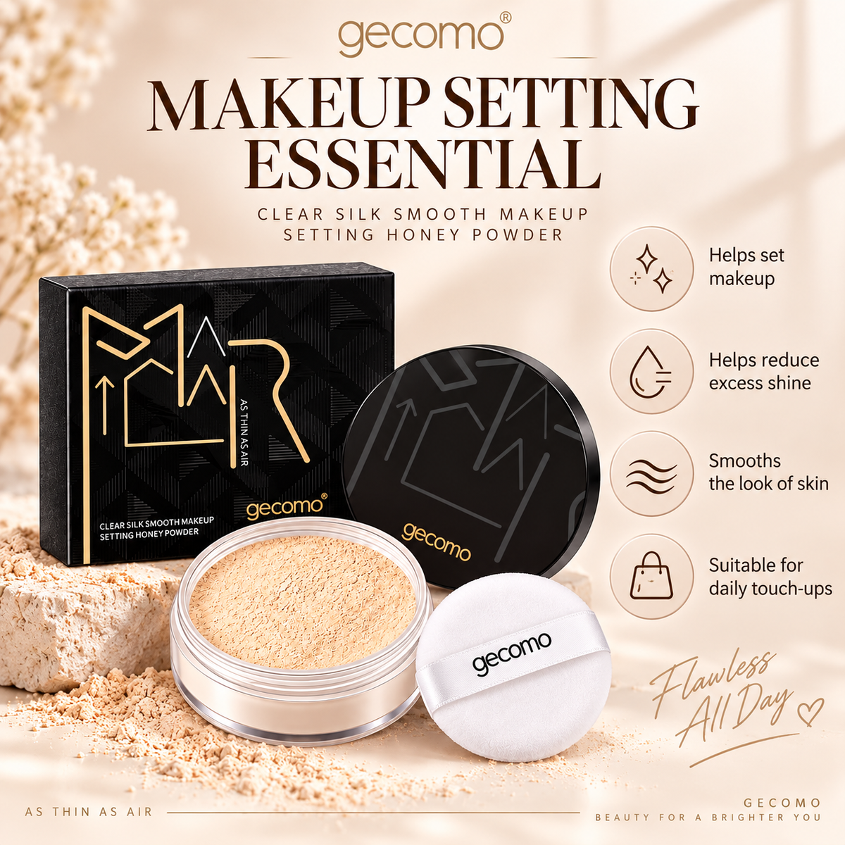 GECOMO Setting Powder Oil Control Matte Finish