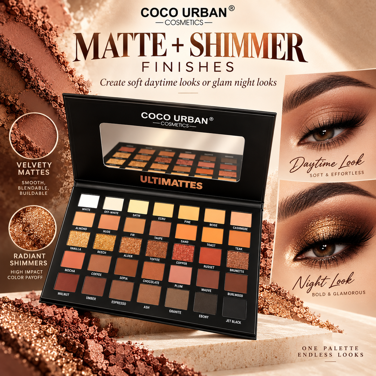 Coco Urban Ultimate 35 Shade Matte & Shimmer Eyeshadow Palette