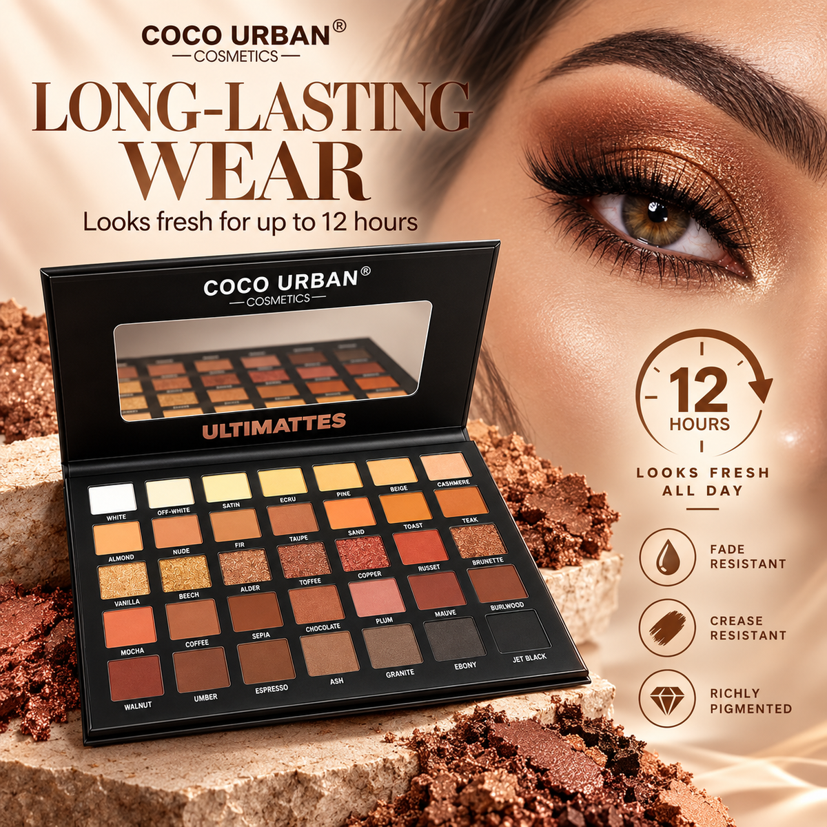 Coco Urban Ultimate 35 Shade Matte & Shimmer Eyeshadow Palette