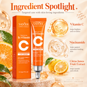 SADOER 5X Vitamin C Eye Cream for Dark Circles