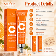 SADOER 5X Vitamin C Eye Cream for Dark Circles