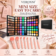 VERONNI 120 Color Matte Shimmer Eyeshadow Palette with Brushes
