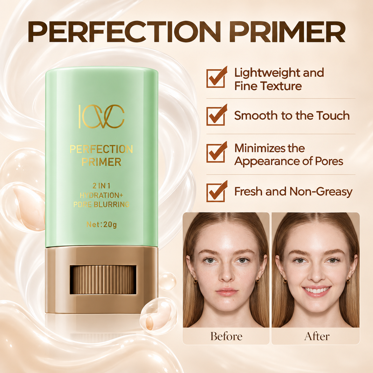 ICVC Perfection Primer Stick Hydrating Pore Blurring