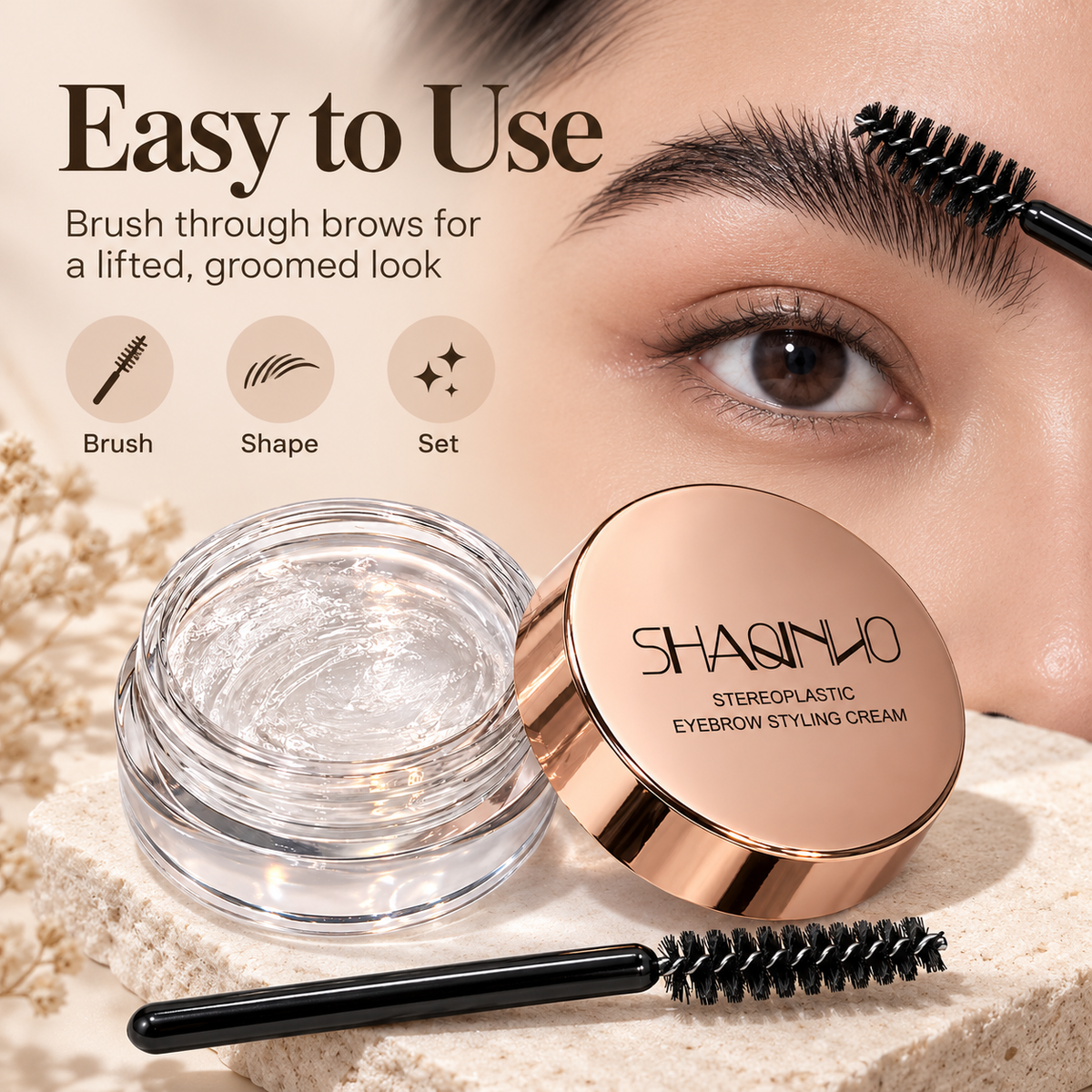 SHAQINUO Eyebrow Styling Cream Clear Brow Gel