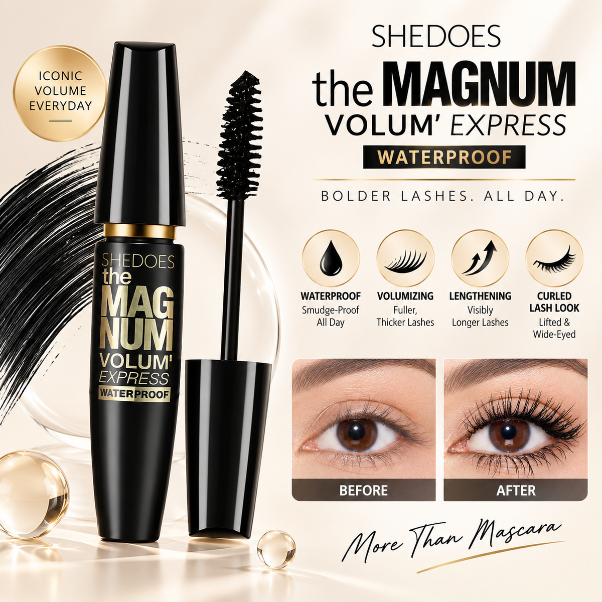 SHEDOES The Magnum Volume Express Waterproof Mascara