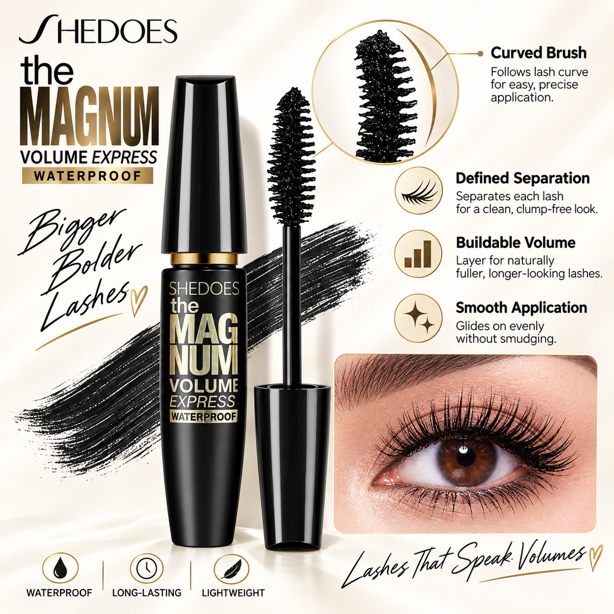 SHEDOES The Magnum Volume Express Waterproof Mascara
