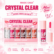 MAGIC CASA Crystal Clear 6-Piece Mini Lip Gloss Set