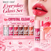 MAGIC CASA Crystal Clear 6-Piece Mini Lip Gloss Set
