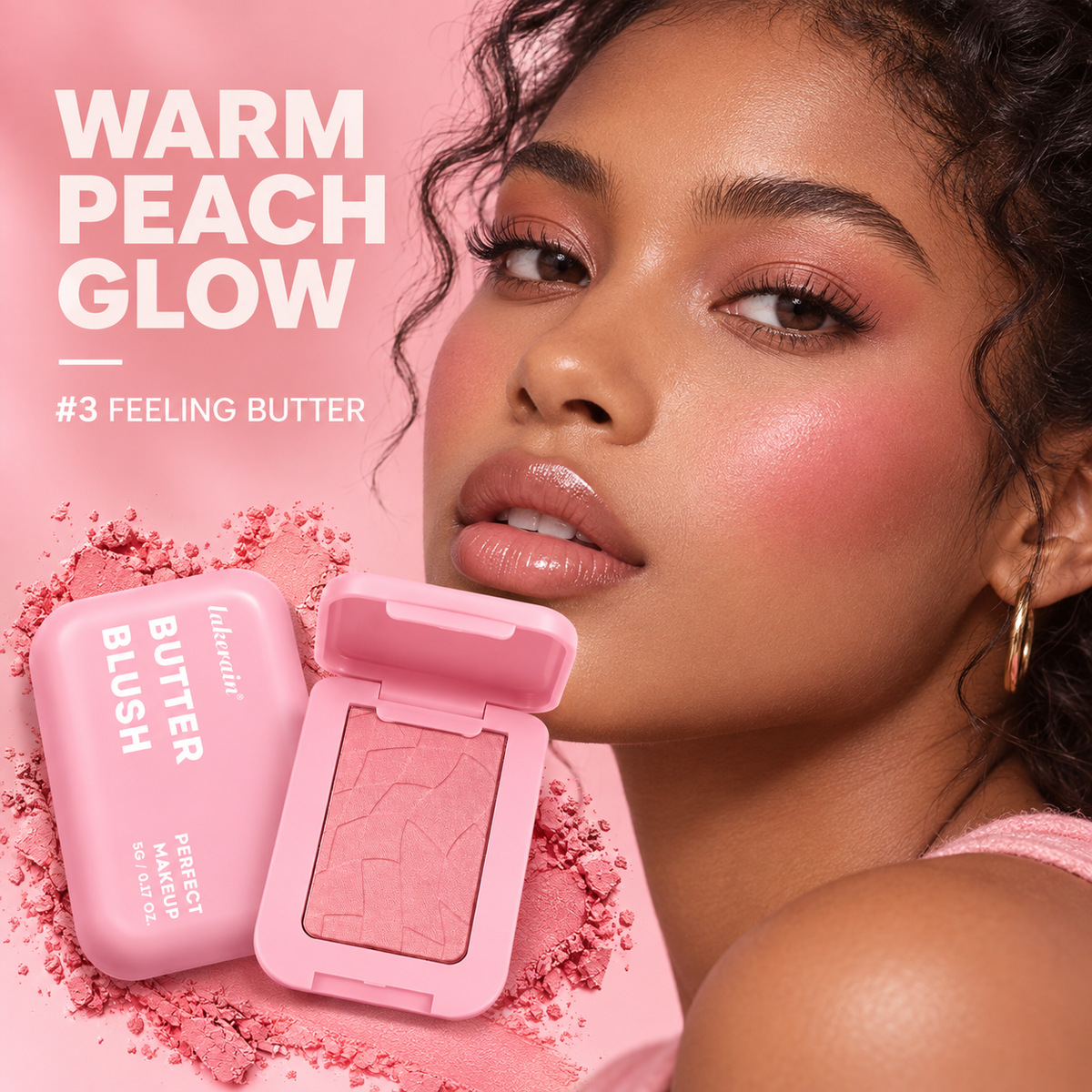 Lakerain Butter Blush Waterproof Long Lasting Powder Blush