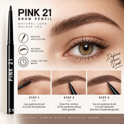 PINK 21 Waterproof Retraceable Black Eyeliner Pencil