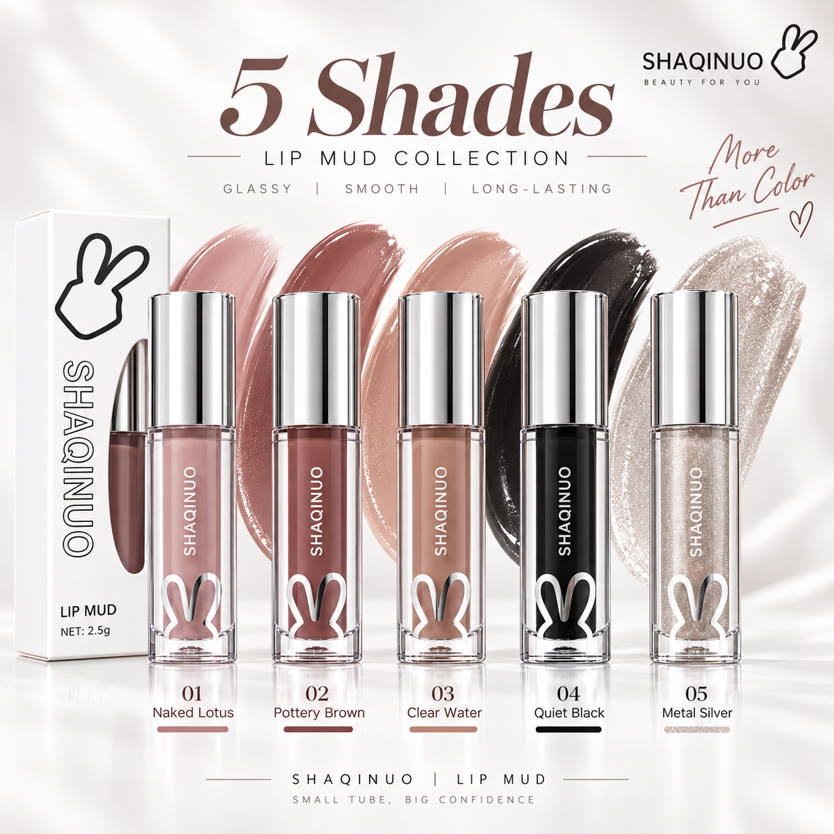 SHAQINUO Water Light Mirror Lip Gloss Long Lasting Lip Oil