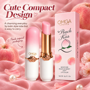 OMGA Peach Kiss Color Changing Lipstick Moisturizing Lip Balm