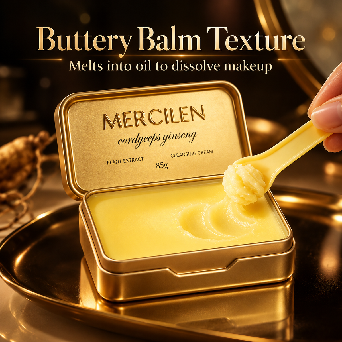 MERCILEN Ginseng Cordyceps Cleansing Cream Makeup Remover Balm
