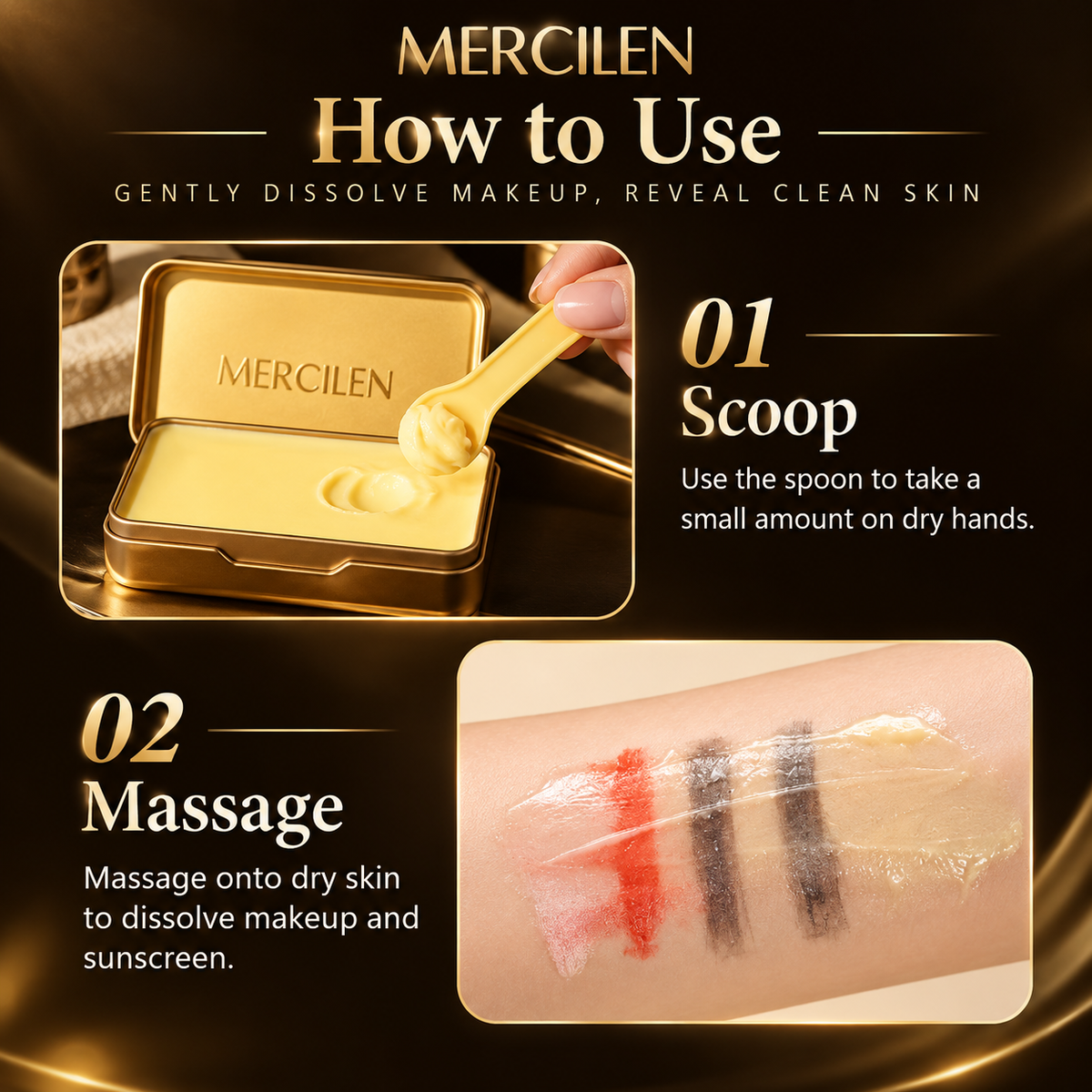 MERCILEN Ginseng Cordyceps Cleansing Cream Makeup Remover Balm