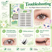YELIX Lashes Pre-Glued Cluster Lashes No Glue