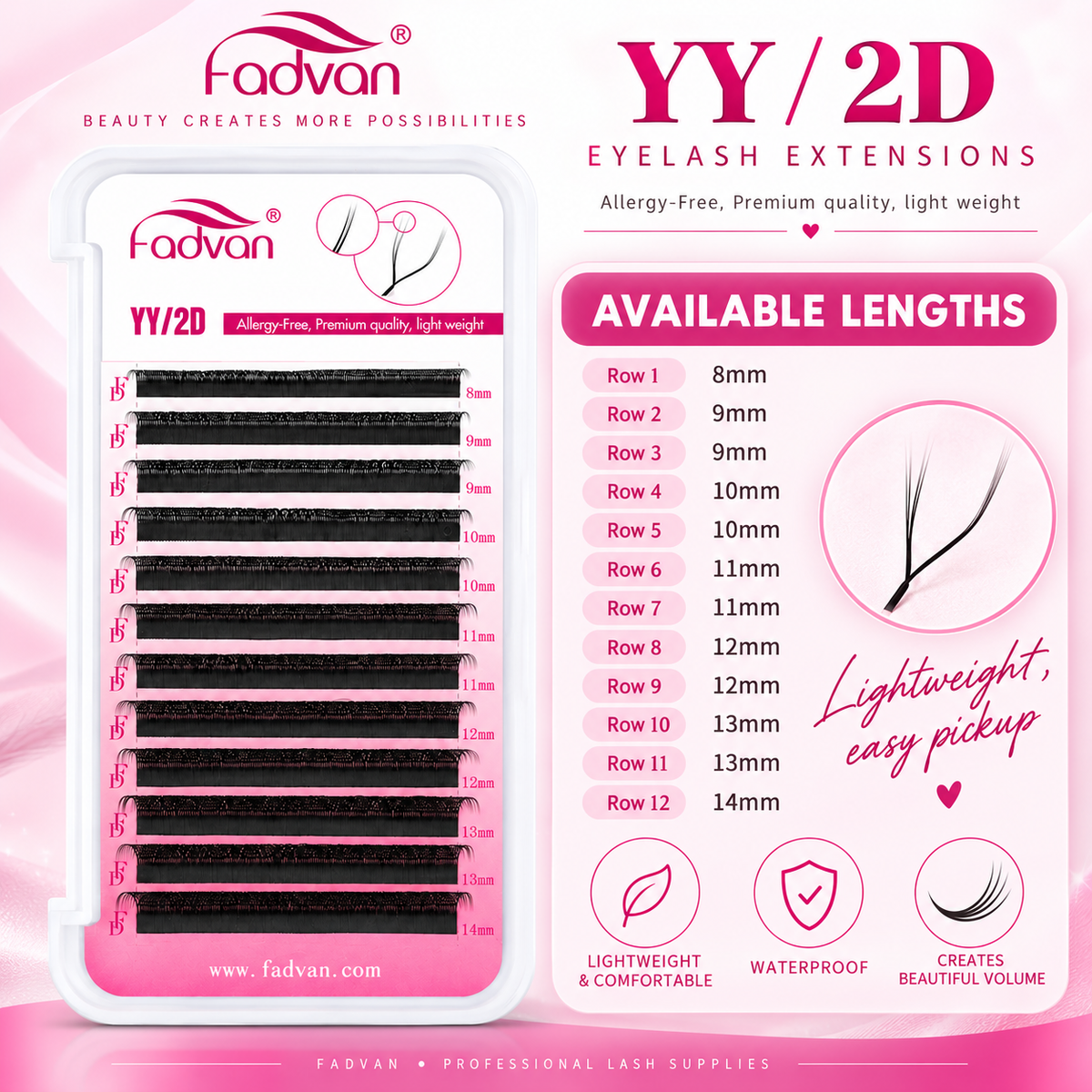 FADVAN YY 2D Premade Volume Fans Eyelash Extensions